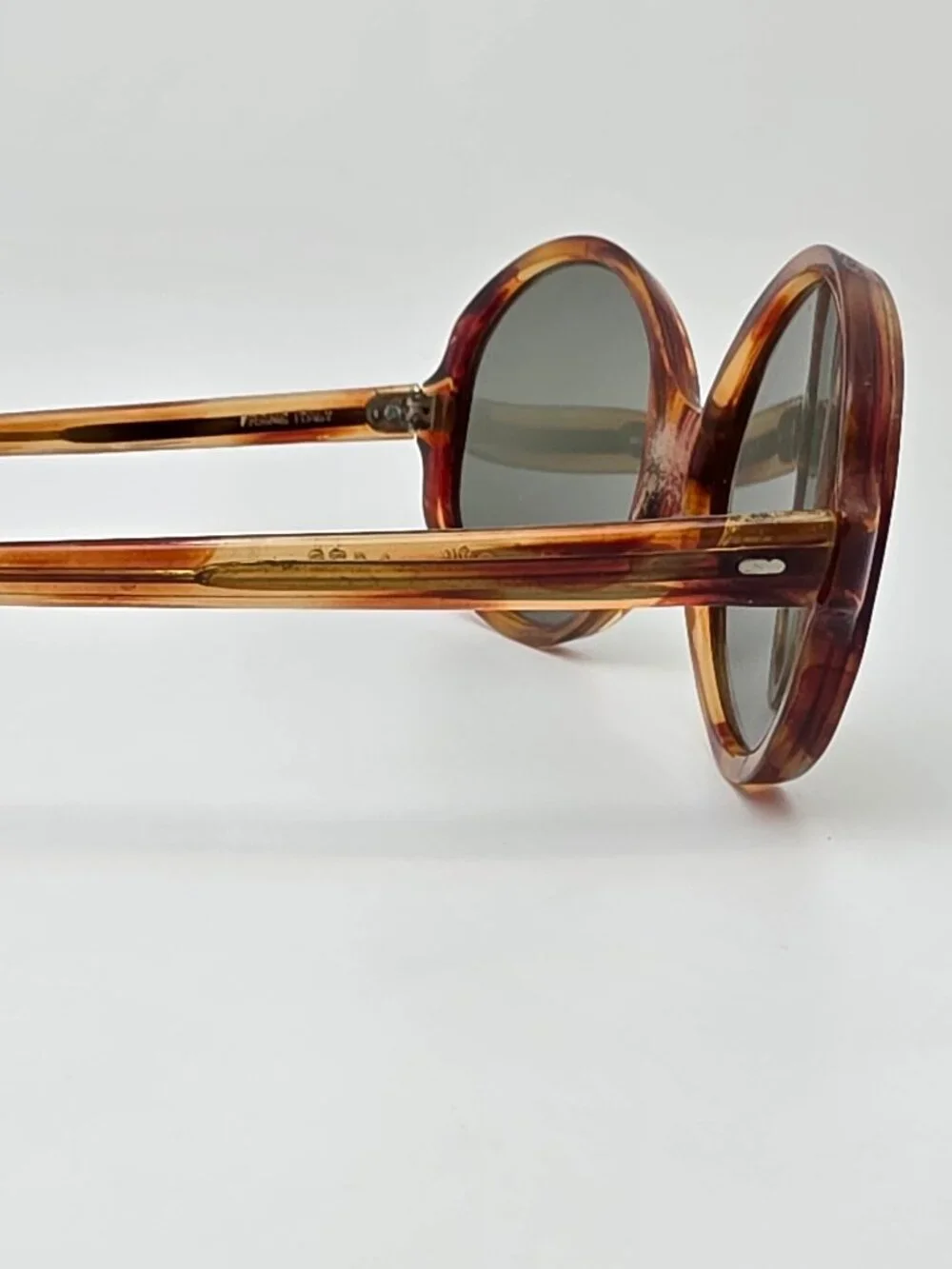 Sun Scene A678 Tortoise Frame Grey Mineral Glass Lens Sunglasses Italy 60-17-125